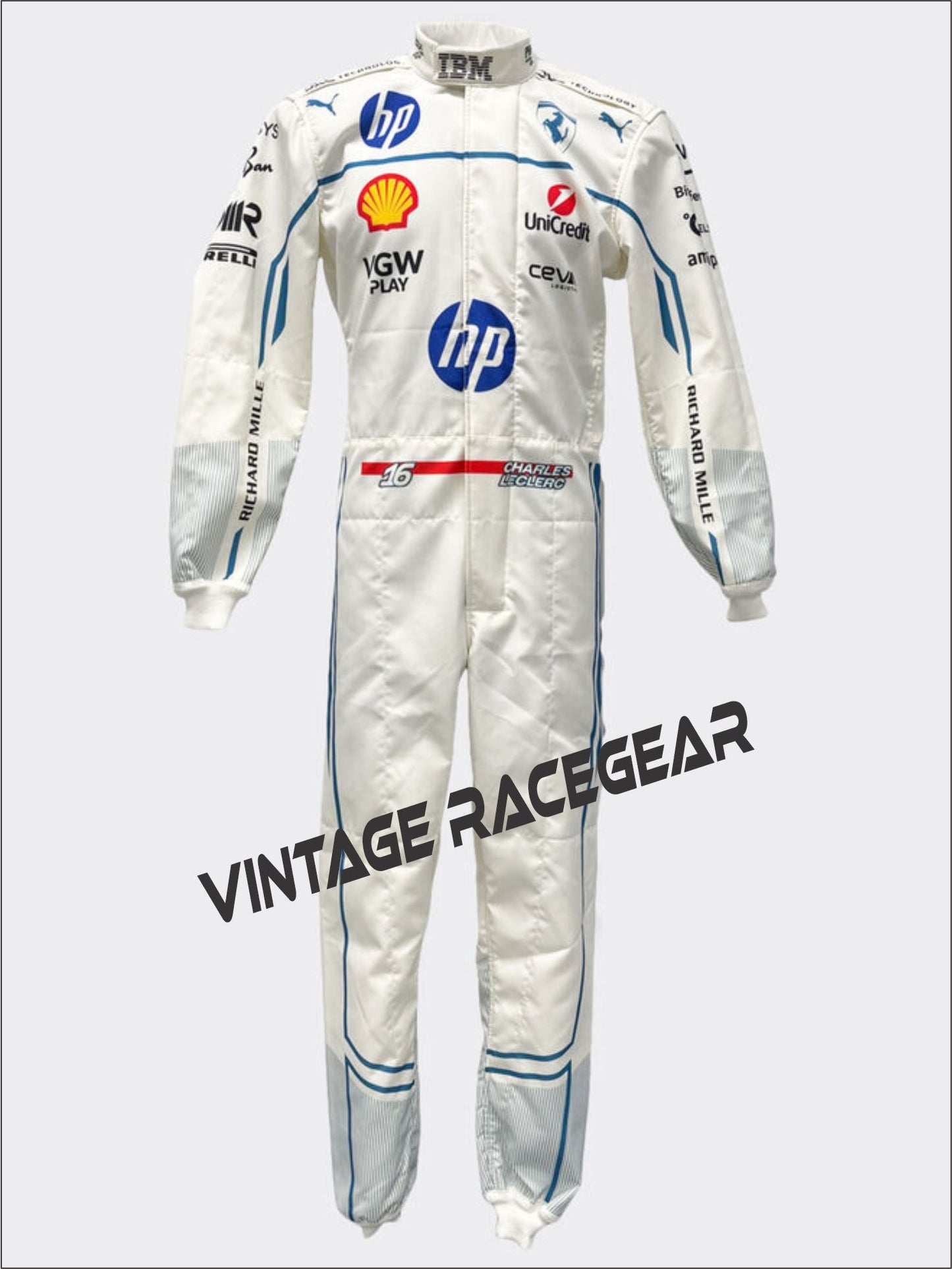 Charles Leclerc Puma racing suit for Scuderia Ferrari