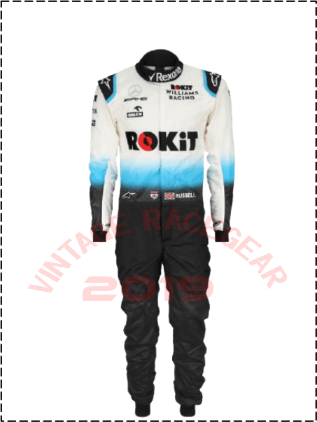 2019 George Russell Promo Shoot F1 Race Suit - Vintage Racegears