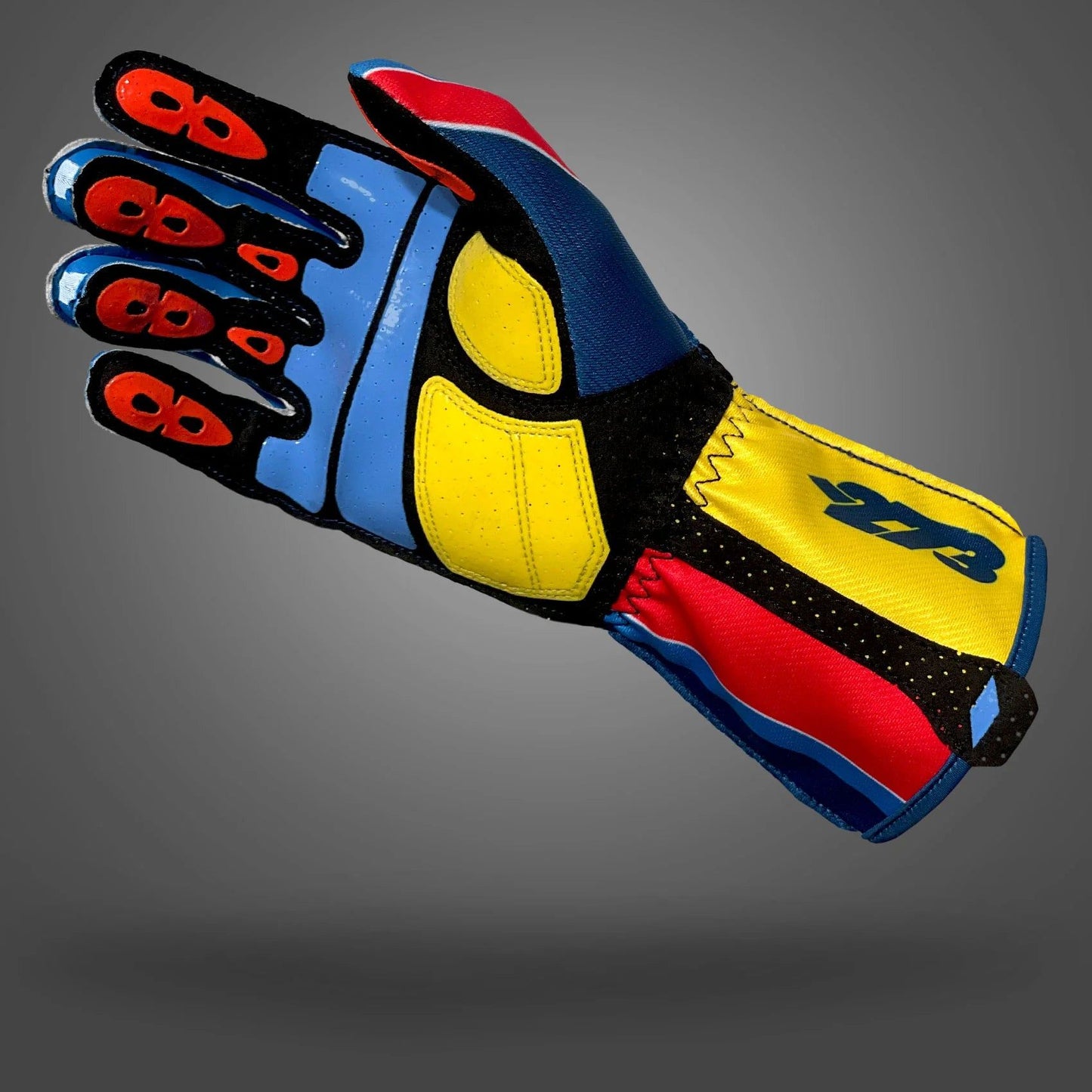 273 GP-R Gloves Cyan/Navy/Yellow/Red
