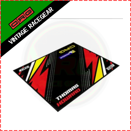 2024 CRG Kart Mats Sublimation Printed Red - Black - Vintage Racegears