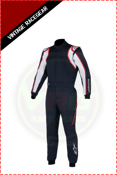 Alpinestars GP Race V2 Race Suit Black White - Vintage Racegears