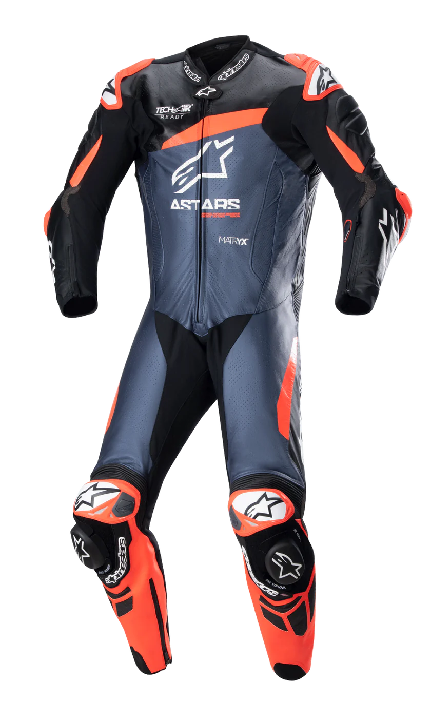 GP Plus V4 Leather Suit - 1PC Gary - Black