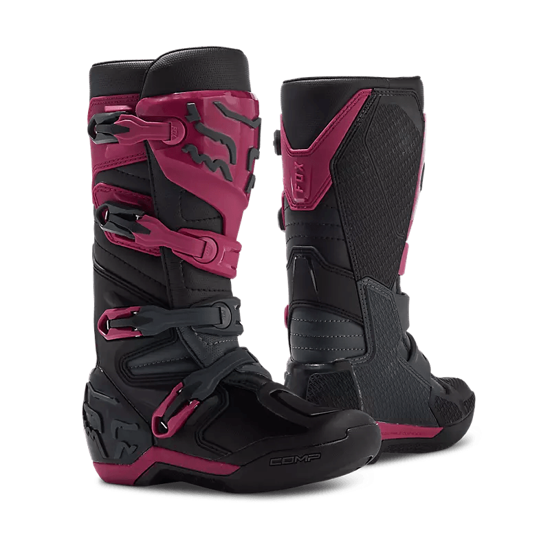 Fox Racing Motocross Motion Boots Black red