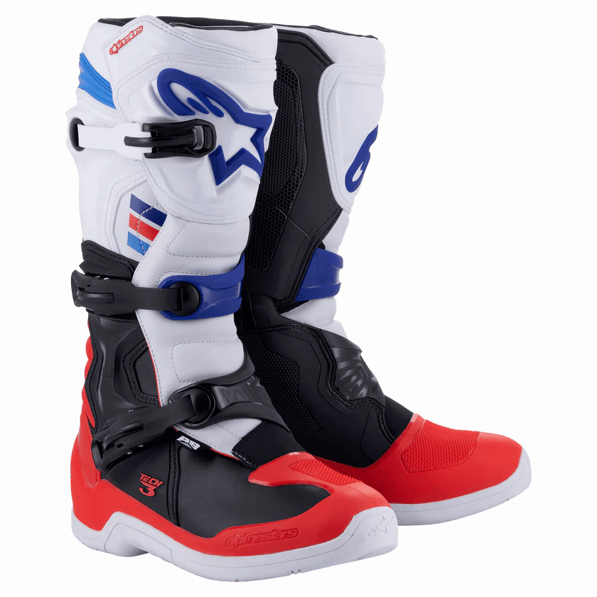 Motocross Tech 3 Boots White Red
