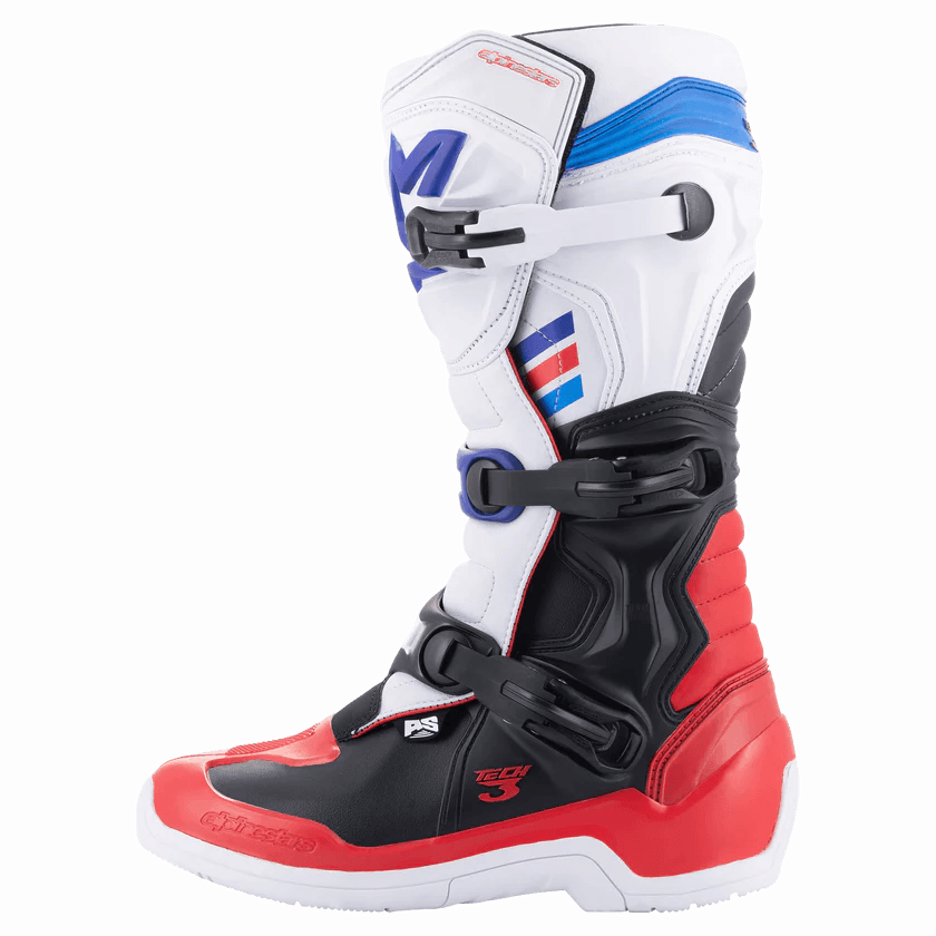 Motocross Tech 3 Boots White Red
