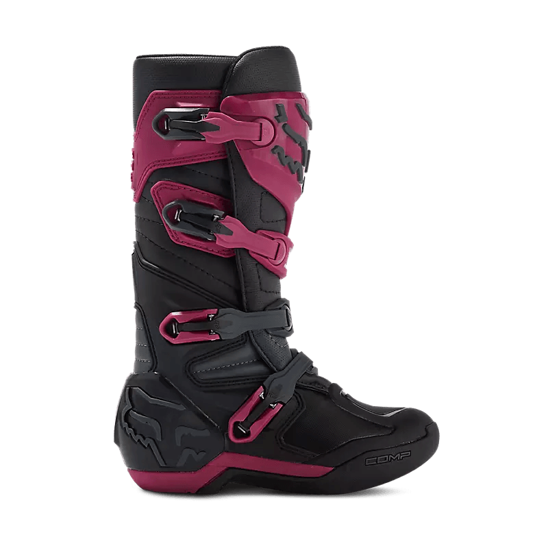 Fox Racing Motocross Motion Boots Black red