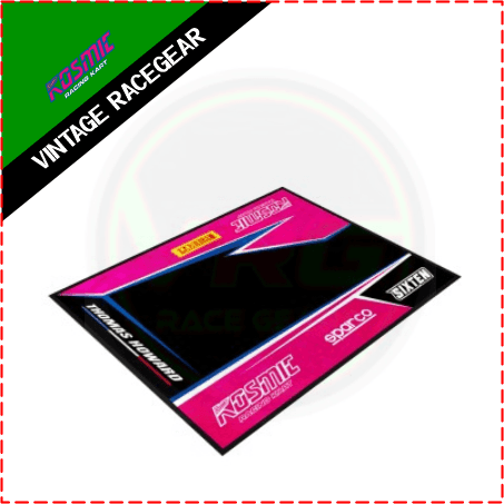 2024 Kosmic Kart Mats Sublimation Printed Pink - Black - Vintage Racegears