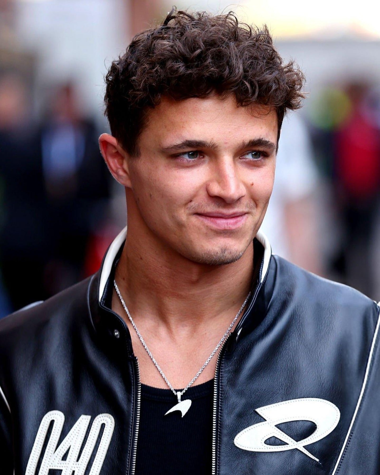 2025 Lando Norris McLaren F1 Leather jacket Black