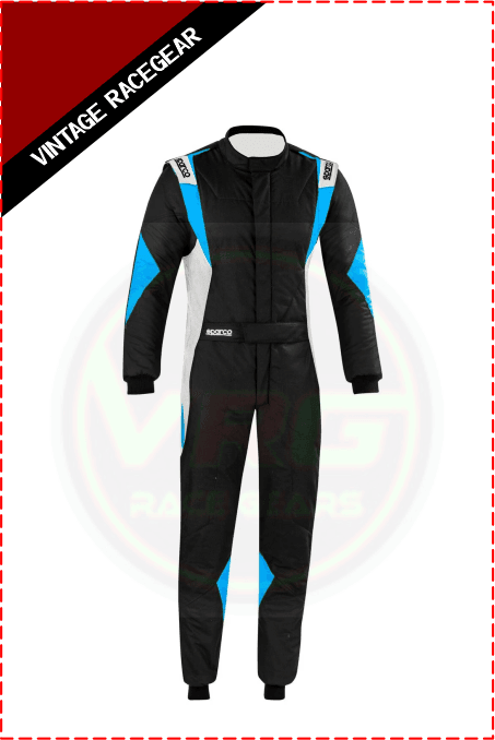 Utrustningspaket Racing Premium Sparco Suit Black - Blue - Vintage Racegears