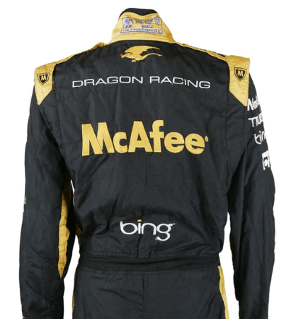 2012 Sebastien Bourdais Dragon Indycar Racing Suit Black
