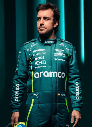New 2025 Fernando Alonso Aston Martin F1 Racing Suit