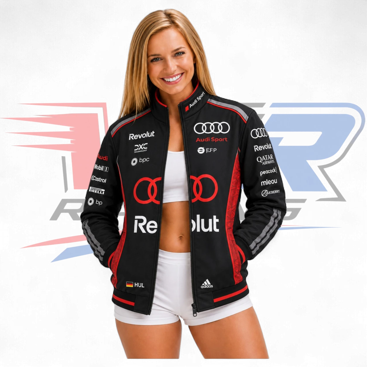 2026 F1 Vintage Style Team Audi Racing Jacket Black