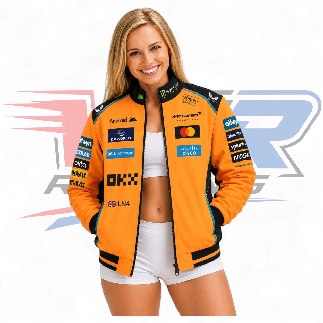 2026 F1 Vintage Team McLaren Racing Jacket Orange
