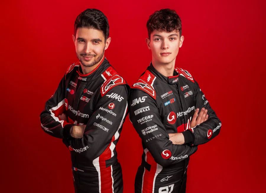 New 2025 Esteban Ocon Team Haas F1 Racing Suit
