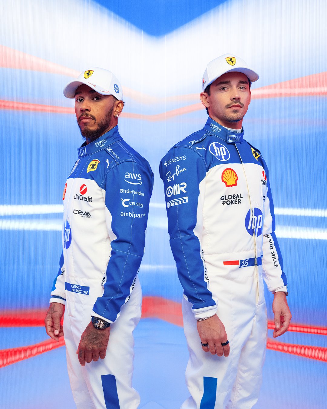 2025 Charles Leclerc Miami GP Blue F1 Ferrari Race Suit