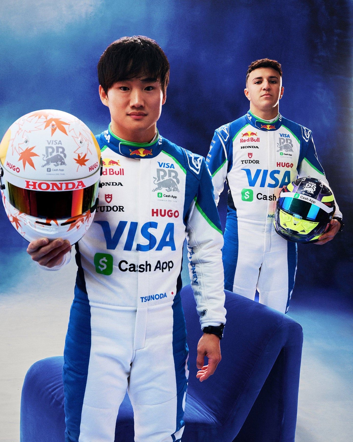 New 2025 Isack Hadjar Visa Cash App Bull's F1 Racing Suit