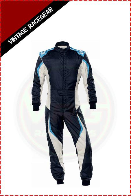 TECNICA EVO OVERALL FIA 8856-2018 Blue - White - Vintage Racegears