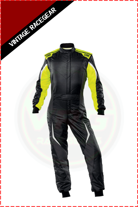 TECNICA EVO OVERALL FIA 8856-2018 Yellow - Black - Vintage Racegears