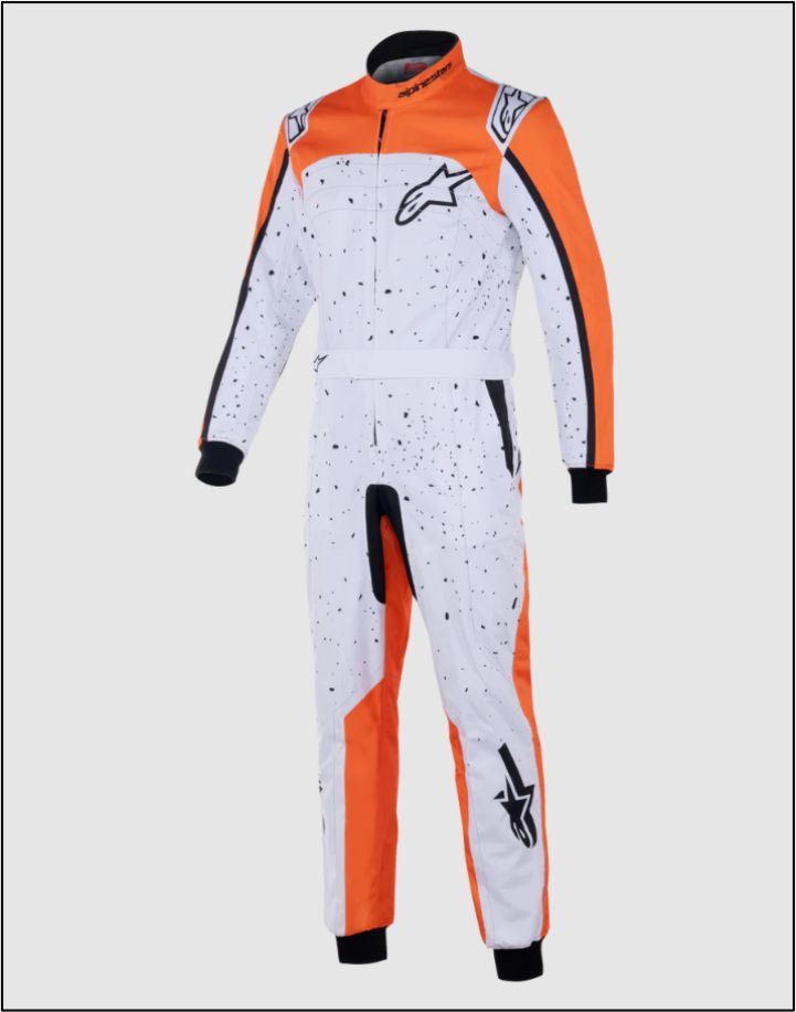 2025 KMX-9 V3 Graphic 6 Suit White Orange