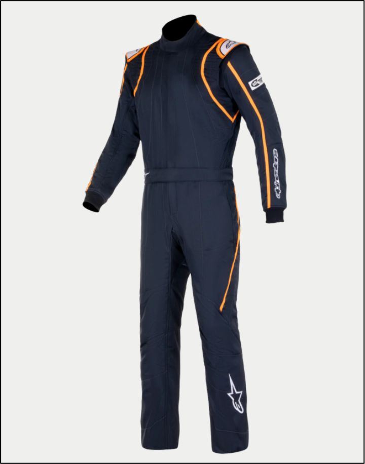GP Race V2 Bootcut Suit Black White Orange Fluo