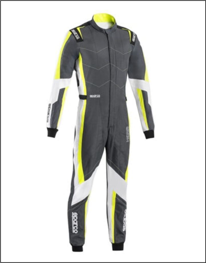 2025 Sparco Kerb Advanced Kart Suit Gray