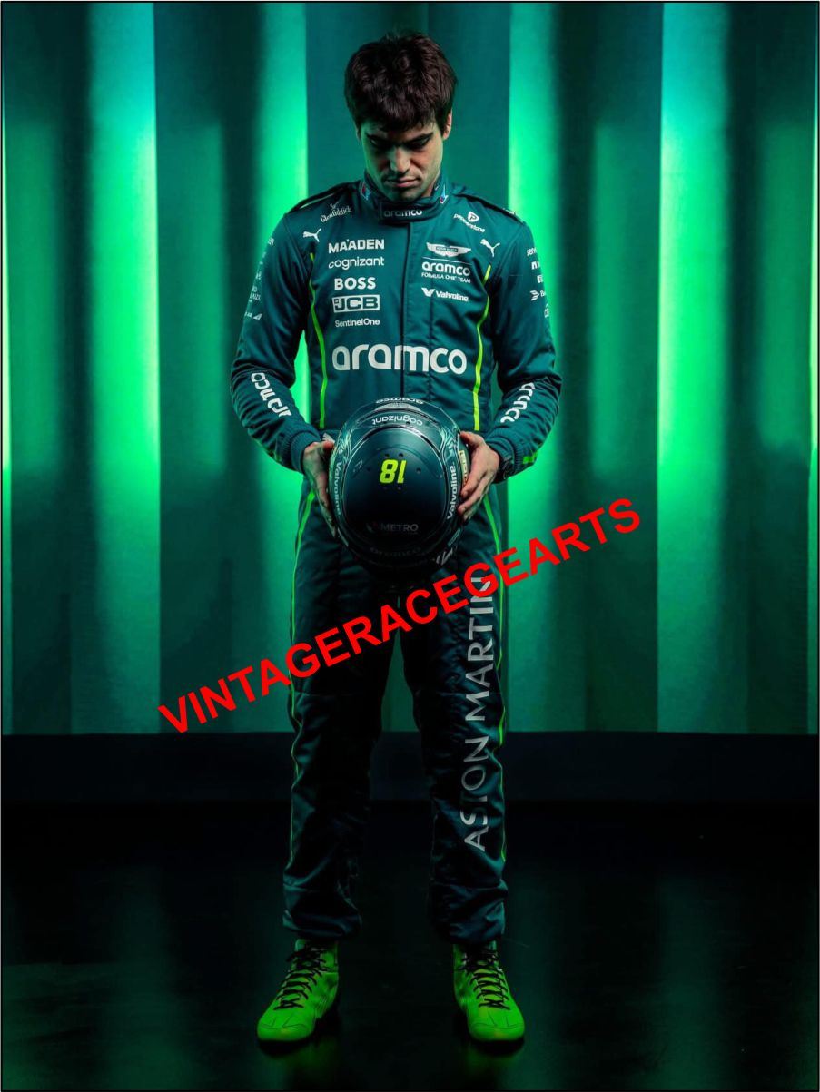 New 2025 Lance Stroll Aston Martin F1 Racing Suit