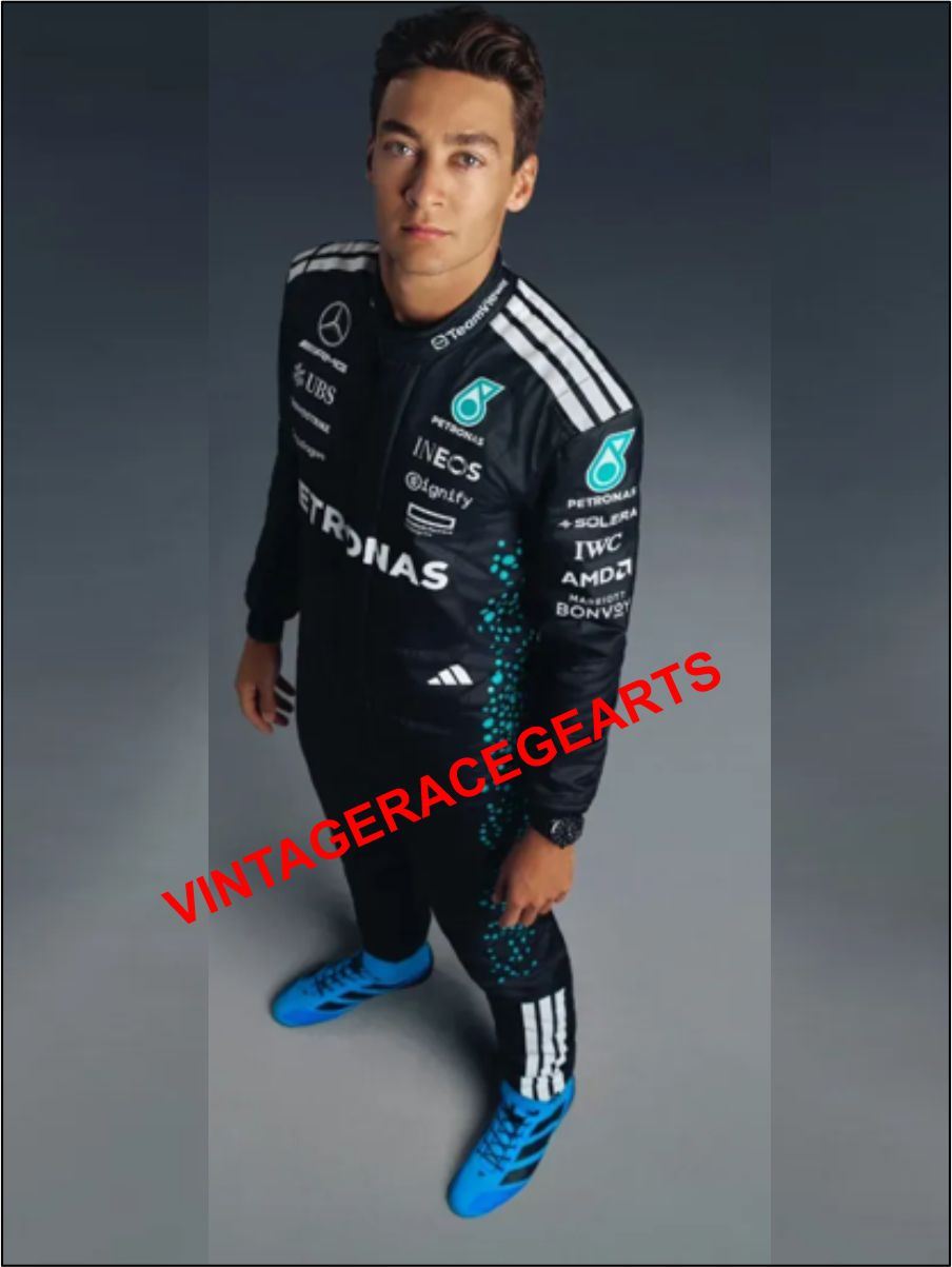 New 2025 George Russell Petronas Mercedes F1 Race Suit