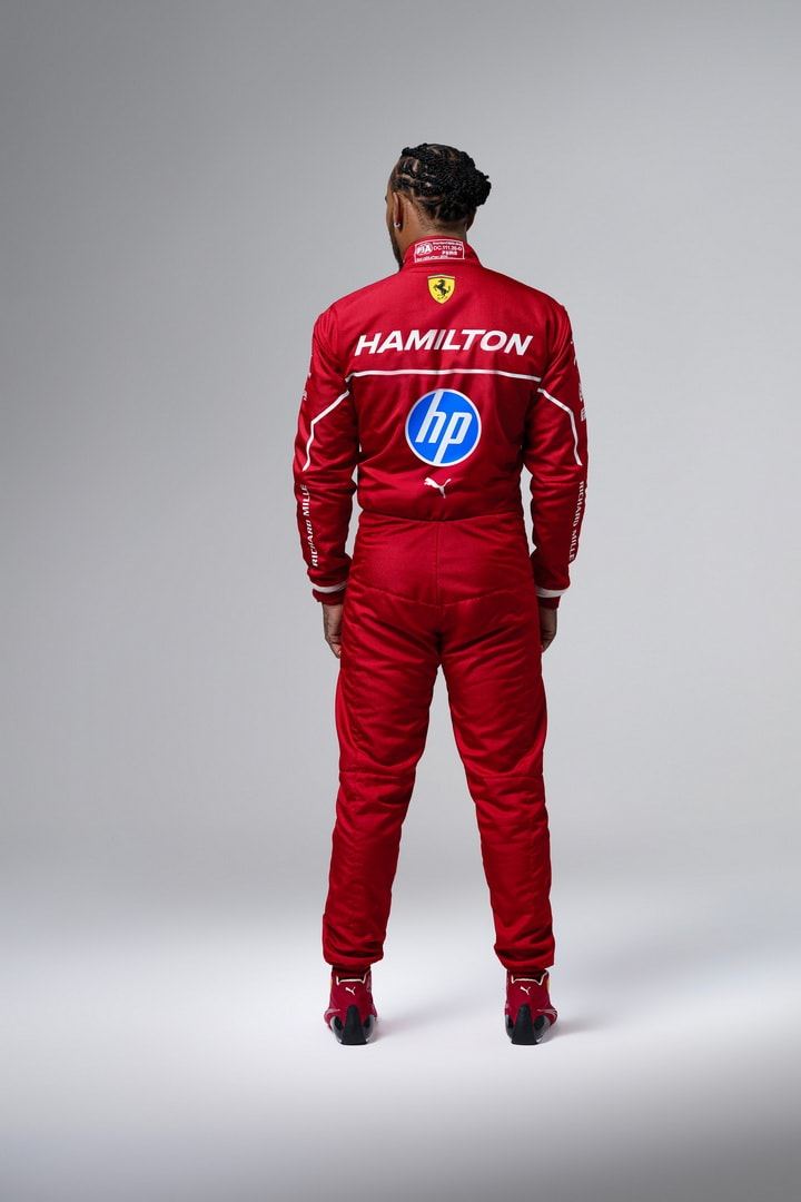 New 2025 Lewis Hamilton Scuderia Ferrari HP F1 Race Suit