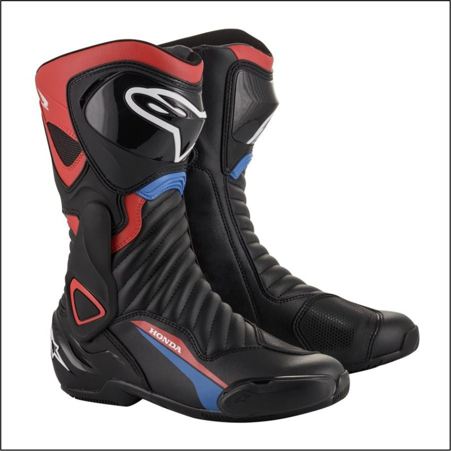 ALPINESTARS HONDA SMX-6 V2 BLACK RED BLUE BOOTS