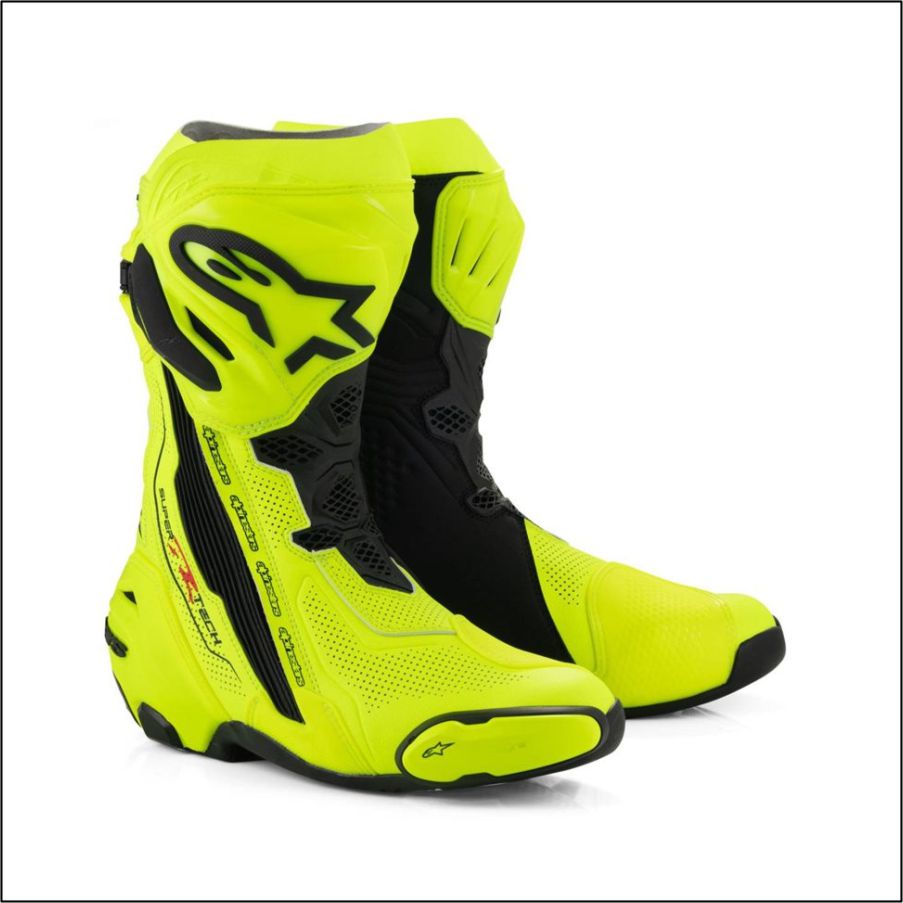 Alpinestars Supertech R Vented Motorcycle Boot (Fluo Yellow|Black)
