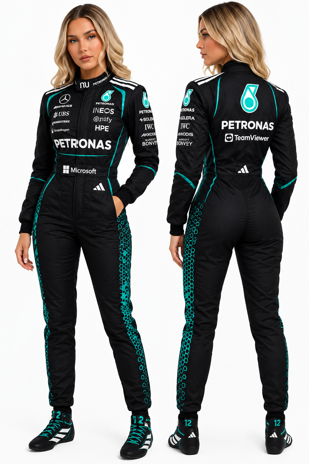 2026 F1 Team Mercedes Women’s Racing Suit Black