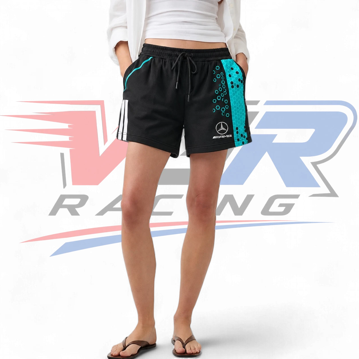 2026 F1 Team Mercedes Men’s & Women’s Shorts – Black