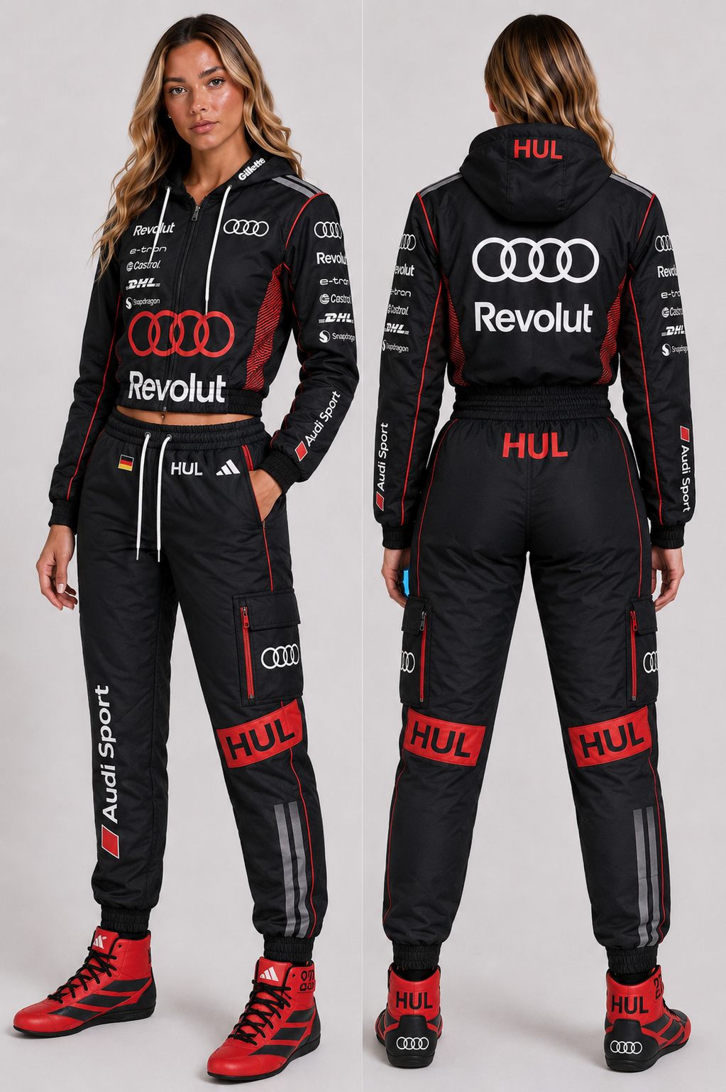 F1 Team Audi Women’s Hoodie & Jogger Set – Black