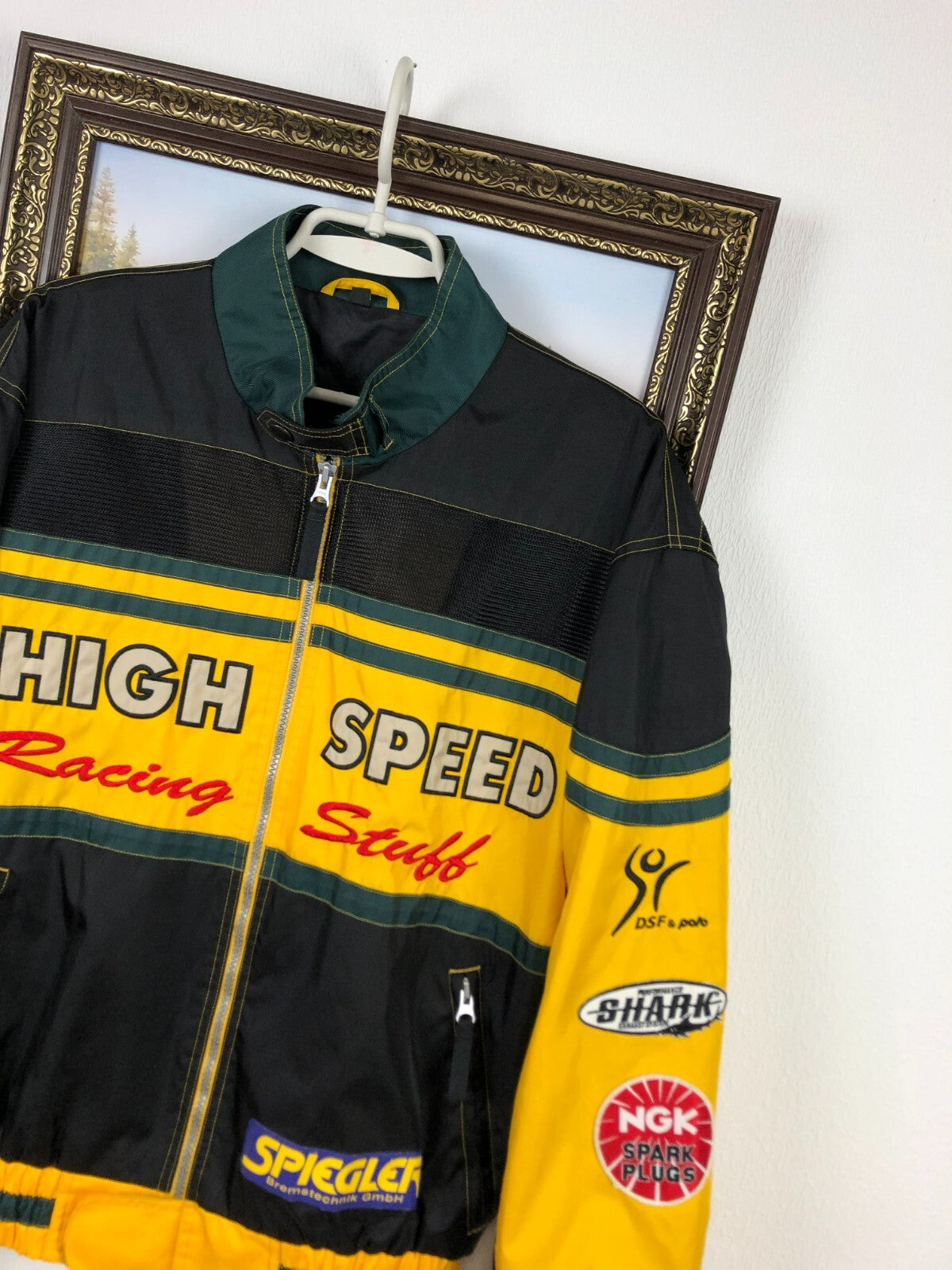 High Speed F1 Vintage Racing Jacket Yellow