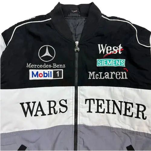Vintage Mercedes Benz F1 Jacket Black/Grey