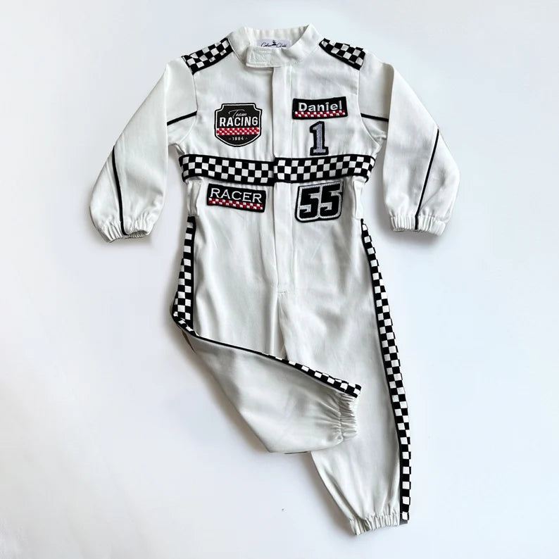 F1 Birthday Baby Suit & Cap White