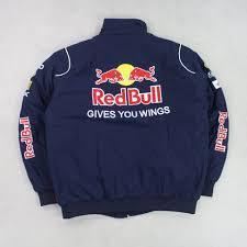 Red Bull f1 vintage jacket Navy Blue - Vintage Racegears