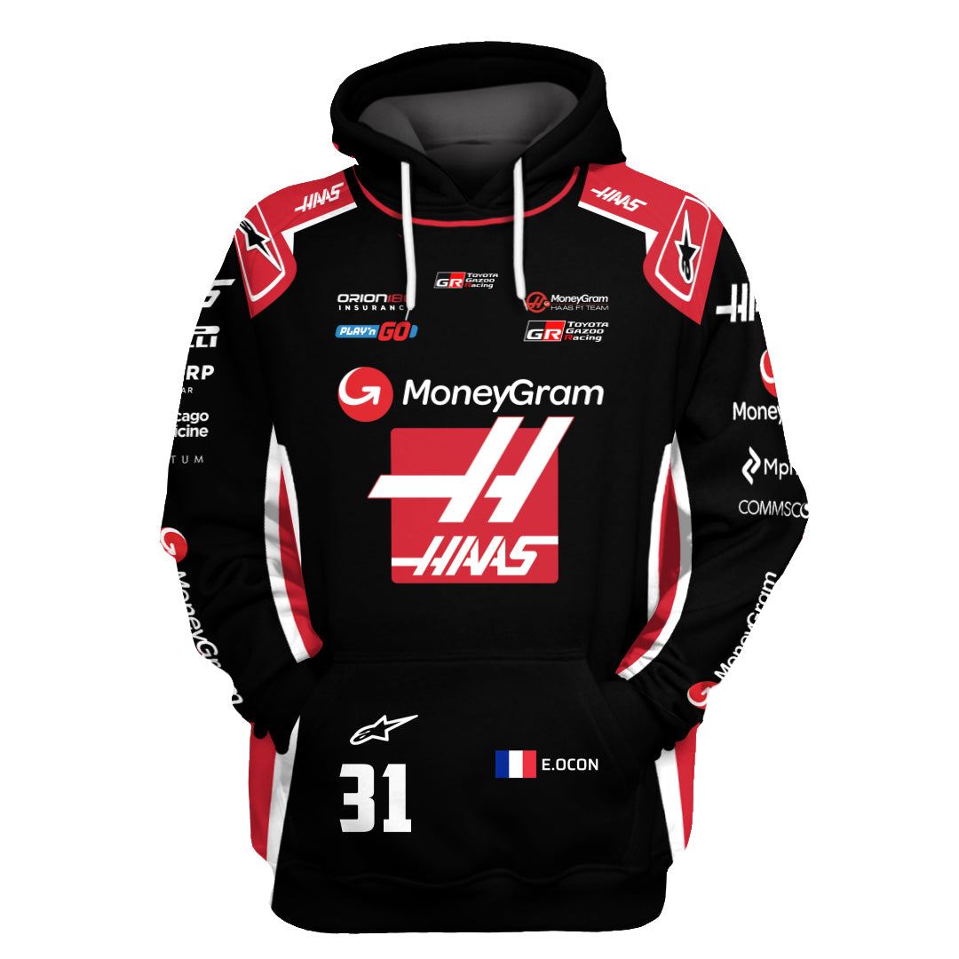Esteban Ocon MoneyGram Haas F1 Team Hoodie