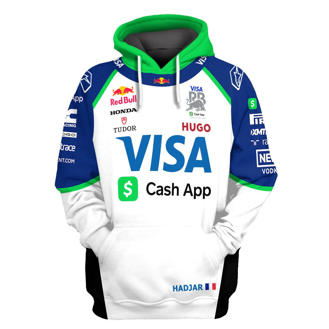 Isack Hadjar Visa Cash App Racing Bulls F1 Team Race Suits Hoodie