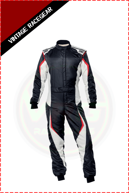 TECNICA EVO OVERALL FIA 8856-2018 Whit - Black - Vintage Racegears
