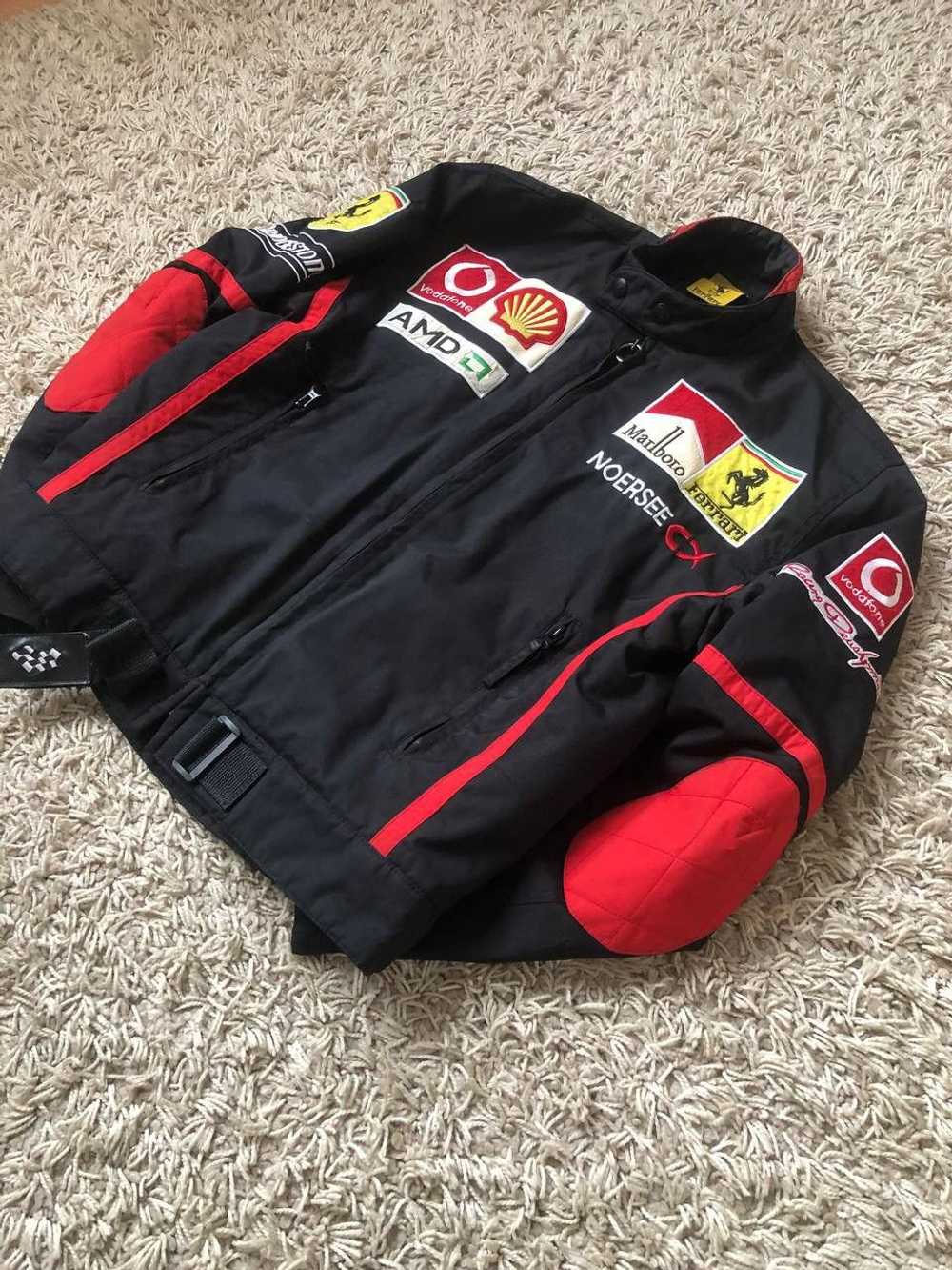 Ferrari × Marlboro Black Ferrari Bomber Jacket Black