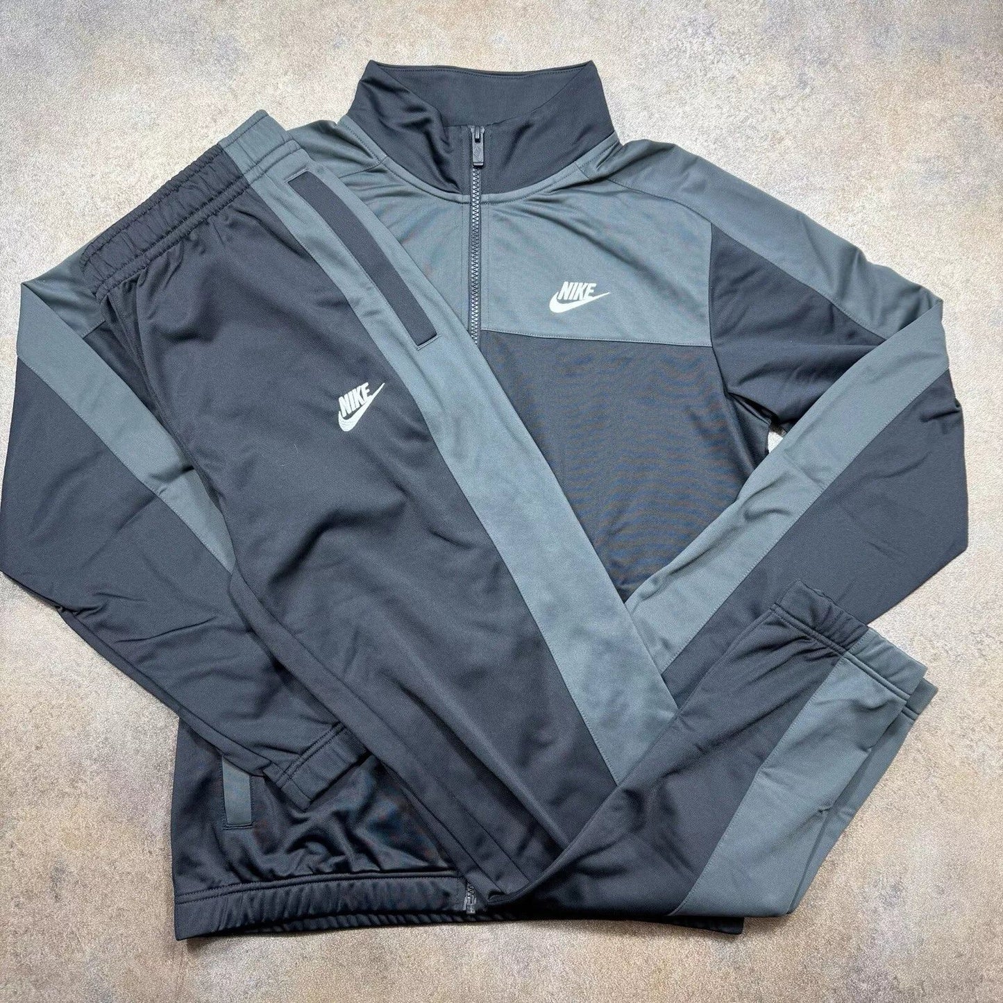 Nike Club Poly Knit Tracksuit Track Top Joggers Set
