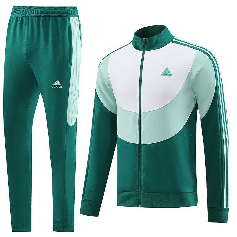 New Adidas Originals FULL TRACKSUIT Green - White
