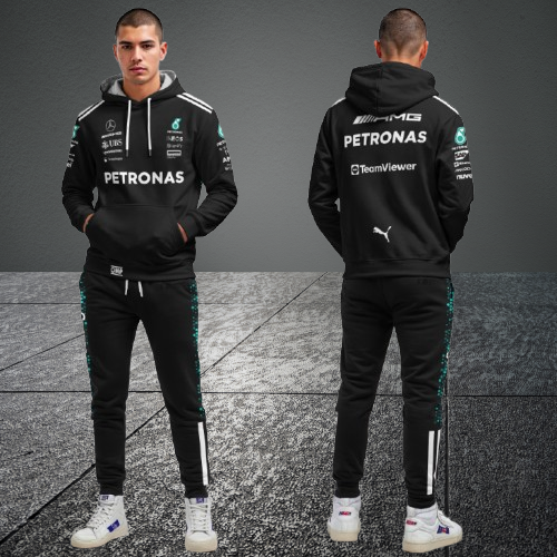 George Russell F1 Racing Tracksuit Black 2025
