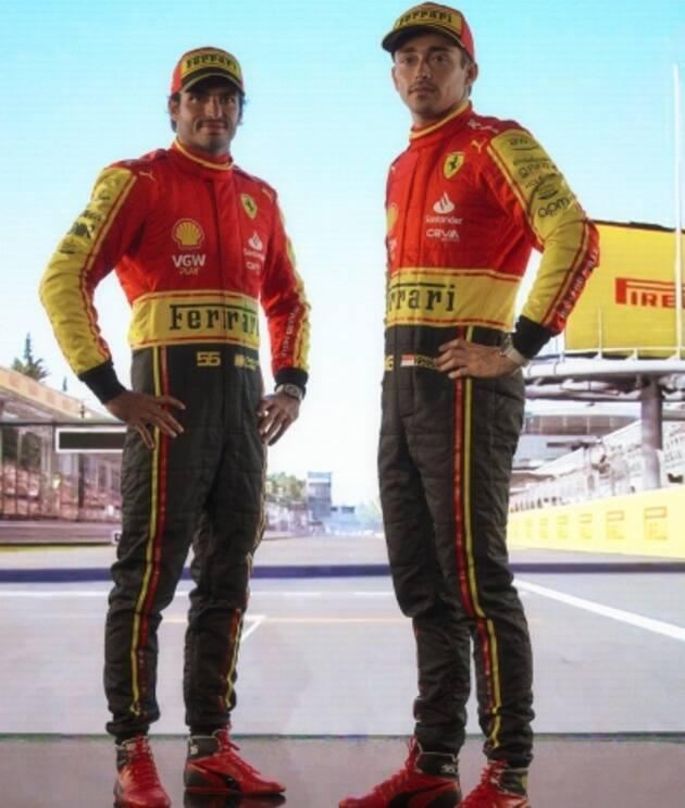 Monza Ferrari Carlos Sainz F1 Race Suit - Vintage Racegears