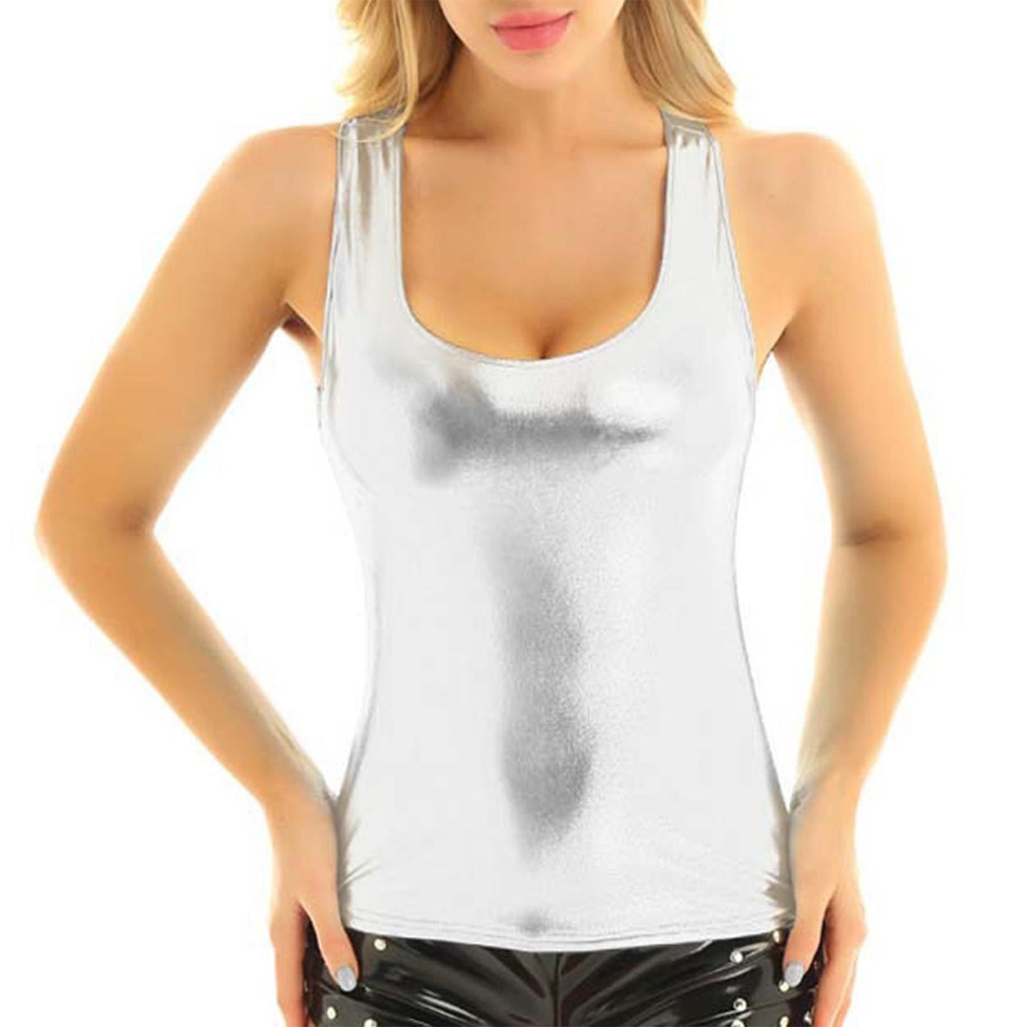 Women's Sexy Tank Top Tight U-Shaped T-Shirt Stage Performance Tank Top