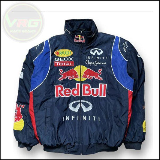 Red Bull f1 vintage jacket Navy Blue - Vintage Racegears