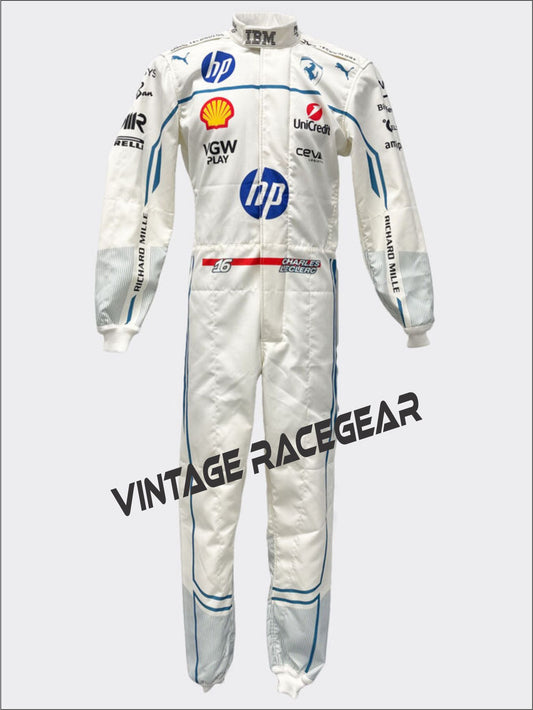 Charles Leclerc Puma racing suit for Scuderia Ferrari