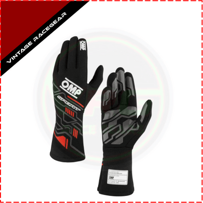 OMP Sport FIA Approved Race Gloves Red-Black - Vintage Racegears