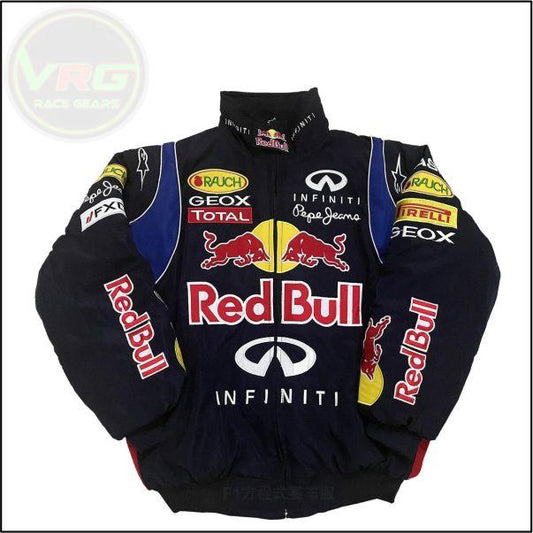 Red Bull f1 vintage jacket Black - Vintage Racegears